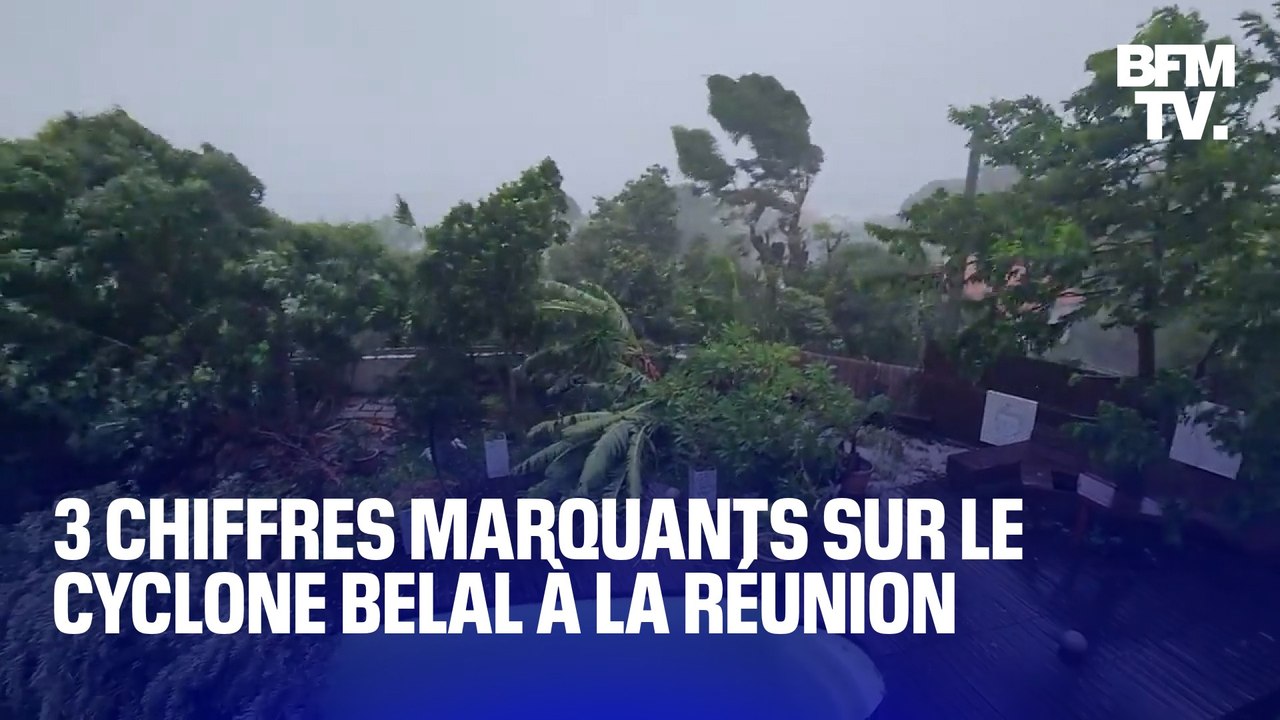 Hauteur des vagues, rafales de vent, habitants confinés: les chiffres marquants du cyclone Belal à La Réunion