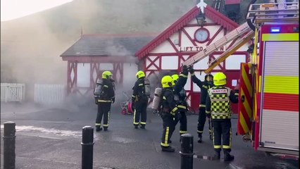 Saltburn Cliff Tramway: Watch as smoke billows out of 140-year-old Saltburn Cliff Tramway