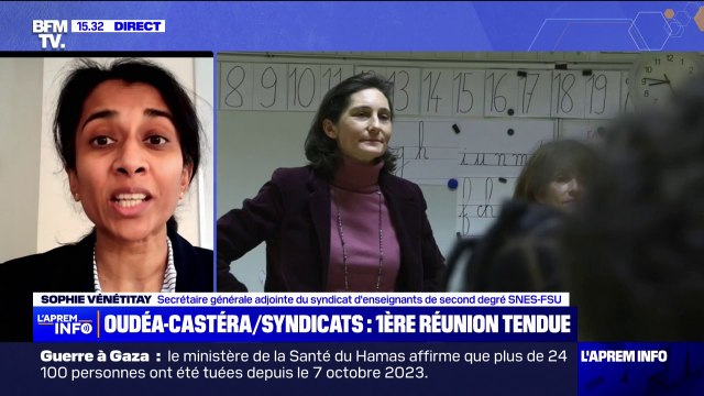 Elle doit entendre à quel point elle a blessé la profession : Sophie Vénétitay du syndicat enseignant SNES-FSU réclame des excuses à Amélie Oudéa-Castéra