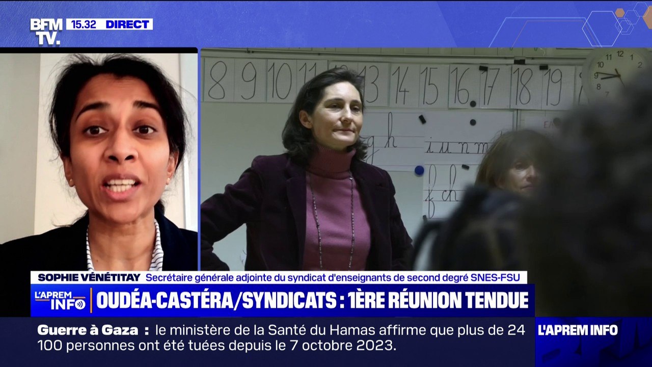 "Elle doit entendre à quel point elle a blessé la profession": Sophie Vénétitay du syndicat enseignant SNES-FSU réclame des excuses à Amélie Oudéa-Castéra