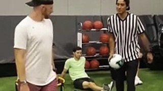 Illusion trick shot w_ Dude Perfect #shorts