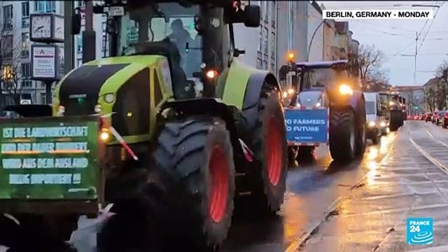 German farmers block Berlin streets in protest against fuel subsidy cuts