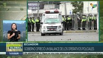 Fuerzas de seguridad ecuatorianas mantienen operativos en cárceles y calles