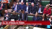 UK PM Rishi Sunak addresses parliament on striking Houthi targets in Yemen