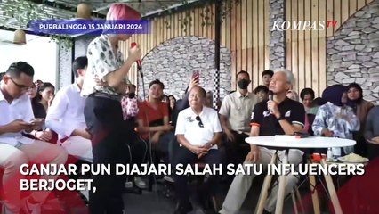 Momen Ganjar Belajar Joget Bareng Influencer di Purbalingga