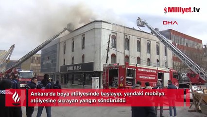 Boya atölyesinde çıkan yandaki iş yerine de sıçradı