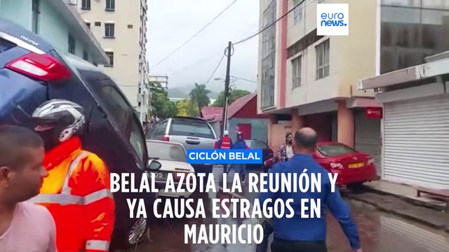 El ciclón tropical Belal azota la isla de La Reunión y Mauricio empieza a sentir sus estragos