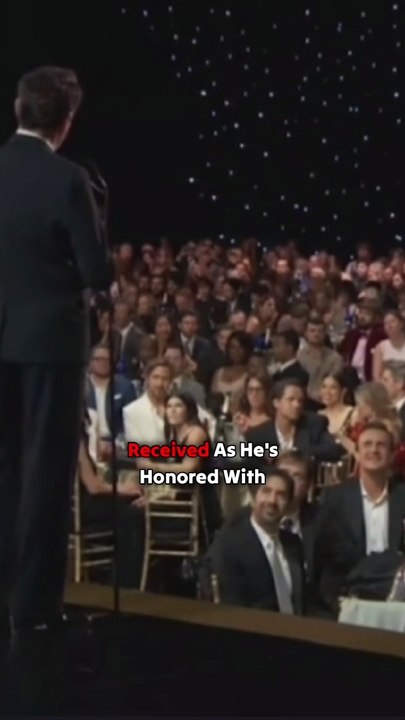 Robert Downey Jr. laughs off scathing reviews during speech.