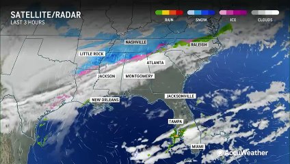 Snowy, icy start to the week in the South