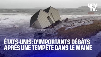 Download Video: États-Unis: une tempête dans le Maine provoque des inondations record