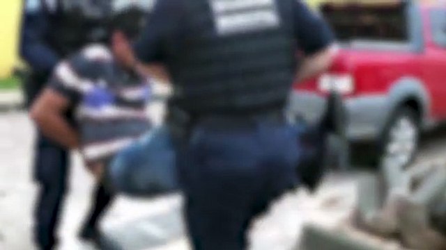 Ladrão defeca e urina no camburão após ser preso por tentar roubar cavalo e atacar GM com facão