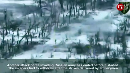 Next attack of Russians ended before it started - they tried to escape in snowy area