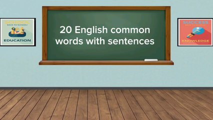 Learn English words with sentences