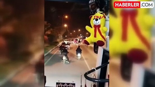Hatay'da asker uğurlama konvoyunda trafiği tehlikeye atan motosiklet sürücülerine ceza