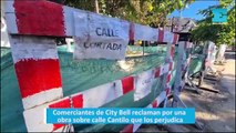 Comerciantes de City Bell reclaman por una obra sobre calle Cantilo que los perjudica