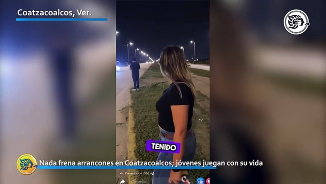 Nada frena arrancones en Coatzacoalcos; jóvenes juegan con su vida