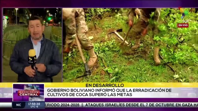 Gob. de Bolivia informó que se superó la meta de erradicación de cultivos de coca