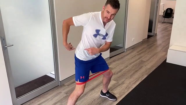 Glute Med Eccentric Exercise using the Crab Walk _ Tim Keeley _ Physio REHAB