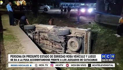 Un hombre "borracho" es capturado luego que pretendía huir a bordo de un carro robado