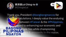 PBBM, nagpaabot ng pagbati sa bagong halal na lider ng Taiwan