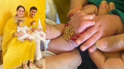 TV Pankhuri Awasthy Twins Baby Annaprashan Ceremony Photo Viral, Silver Bowls Kheer में...