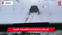 Kamp yaptıkları yaylada mahsur kalan 8 kişiyi off-road ekipleri kurtardı