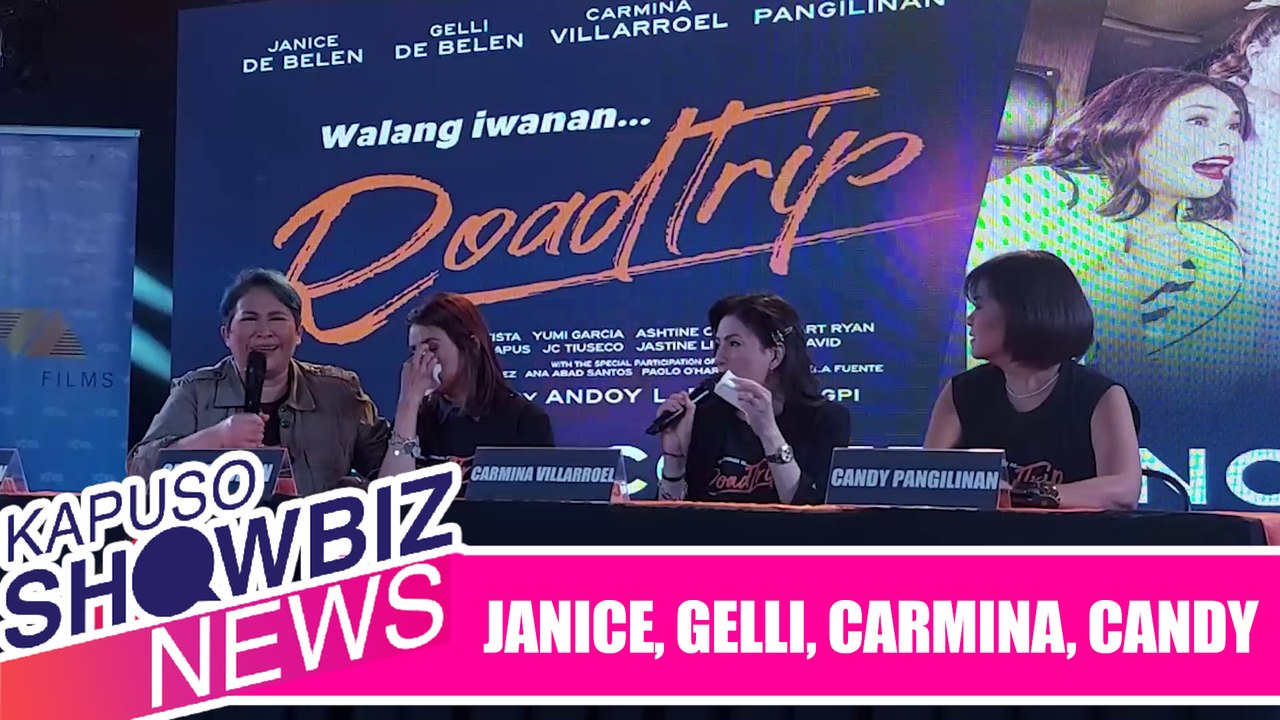 Kapuso Showbiz News: Carmina Villarroel at Gelli de Belen, napaiyak sa 'Roadtrip' presscon