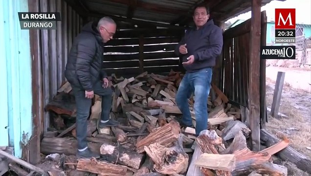 La Rosilla, Durango, enfrentando el frío extremo con temperaturas de -22°C