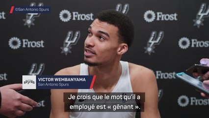 Spurs - Wembanyama évoque sa "pire première mi-temps de la saison"