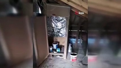 Ev değil üretimhane! Jandarma'nın ağzı açık kaldı
