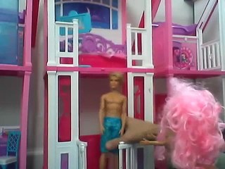 Pink Hair Bratz wants to Go Surfing with Barbies Surfer Ken Doll