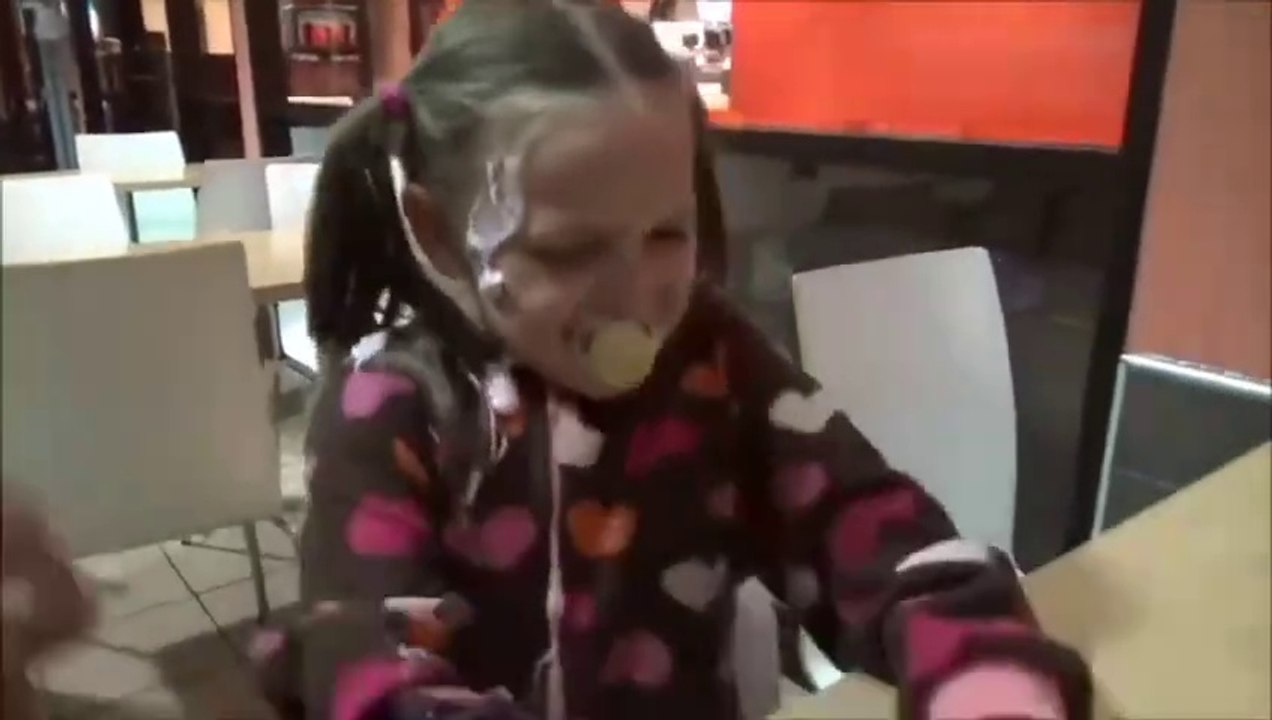 Bad Baby Real Food Fight Victoria vs Annabelle McDonald's Hidden Eggs Toy Freaks Family