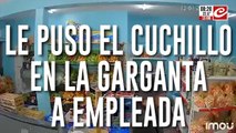 Tremendo robo a comercio: le puso el cuchillo en la garganta y le robó todo