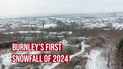 The first snowfall of 2024 in Burnley