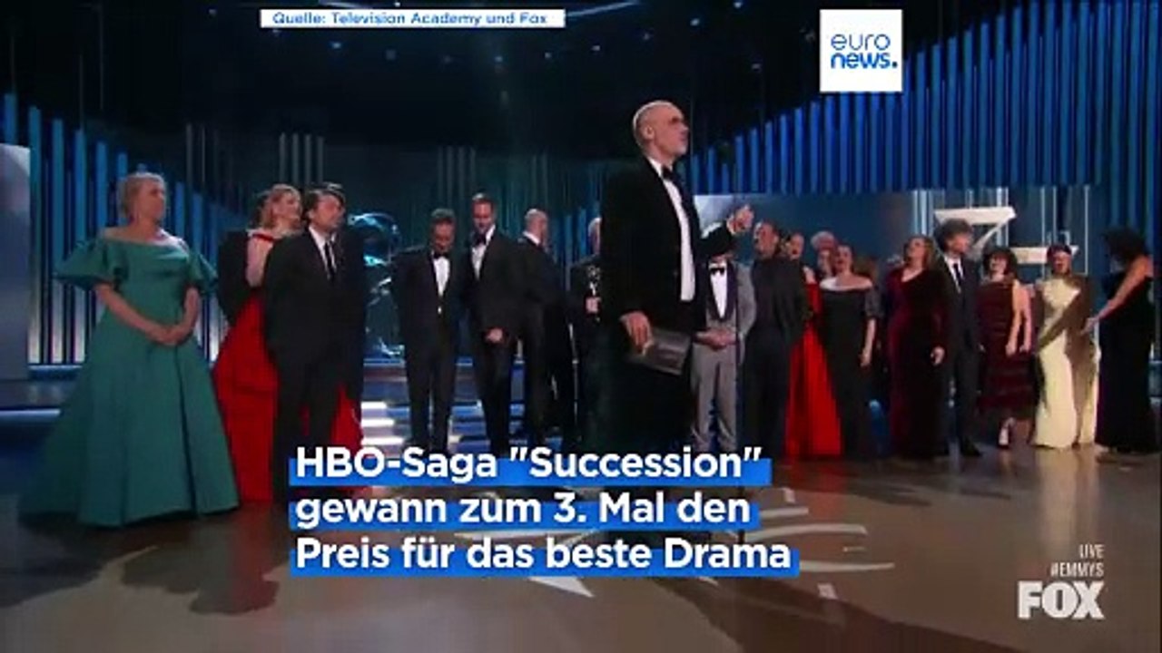 Emmy-Verleihung: 'Succession' gewinnt zum 3. Mal als beste Dramaserie