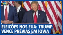 Eleições dos EUA: Trump vence prévia entre Republicanos em Iowa