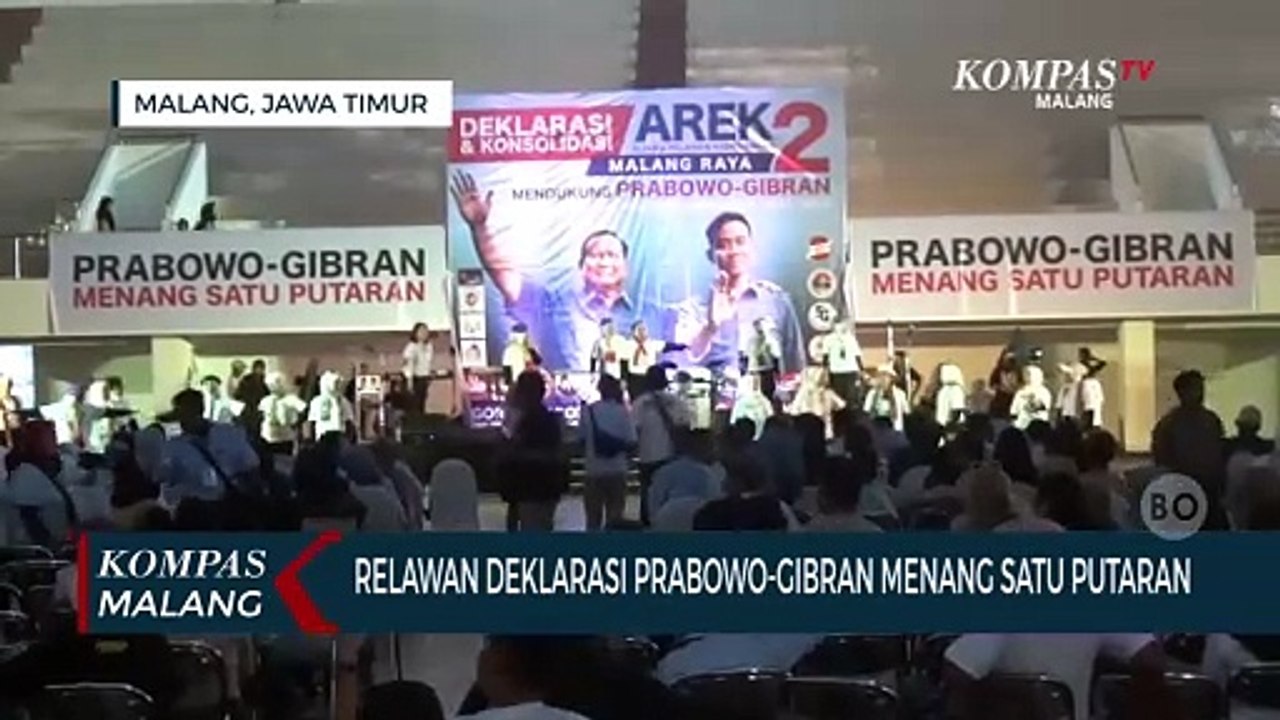Relawan di Malang Deklarasi Prabowo-Gibran Menang Satu Putaran