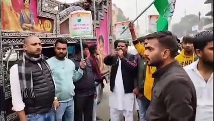 Protest against not providing employment to local youth