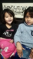 Cute Trishu singing poem Alu kachalu in jan24