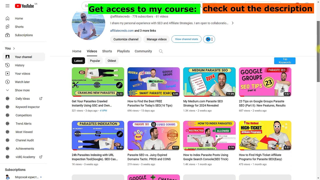 Parasite SEO Scaling Course. Zero Investment, Good Earnings