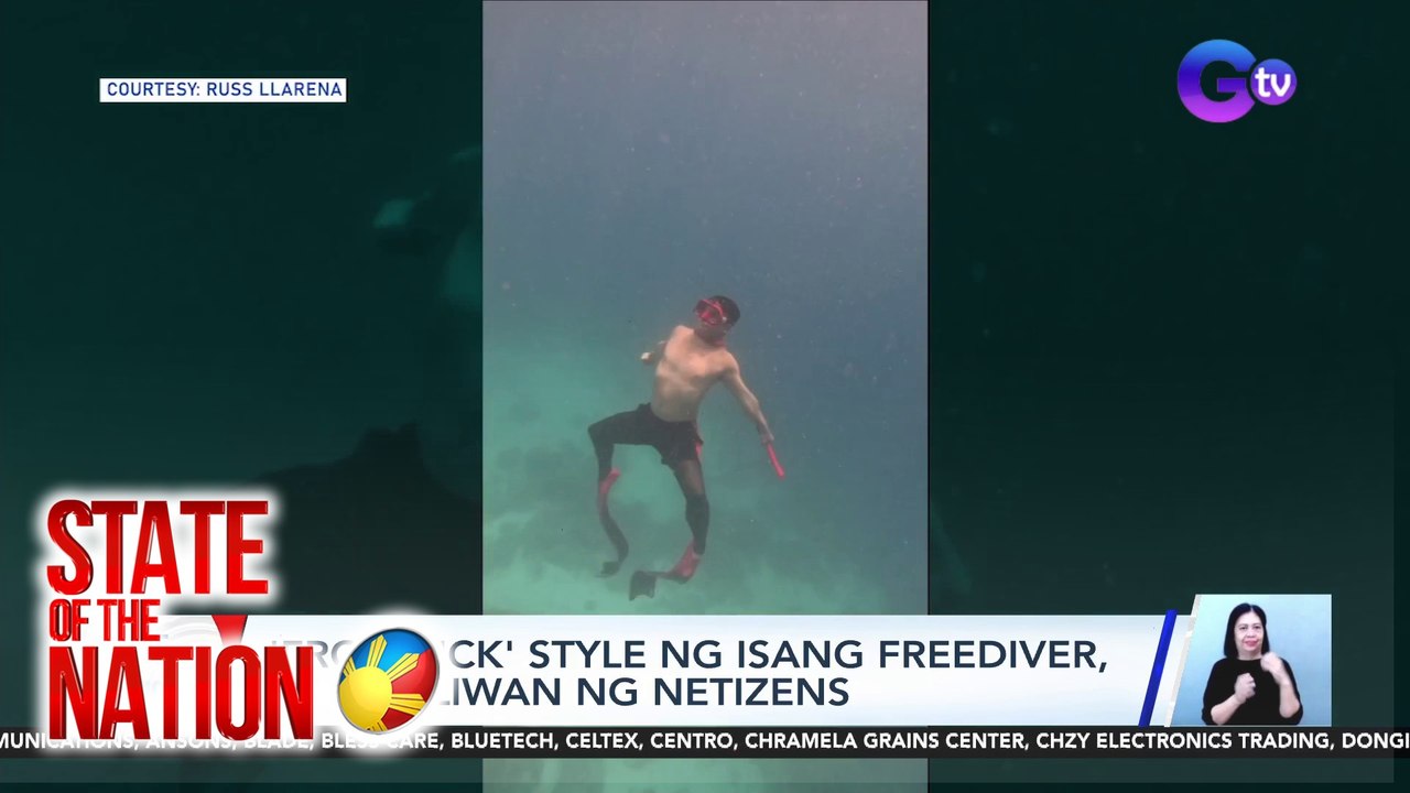 'Frog Kick' Style ng isang freediver, kinaaaliwan ng netizens | SONA
