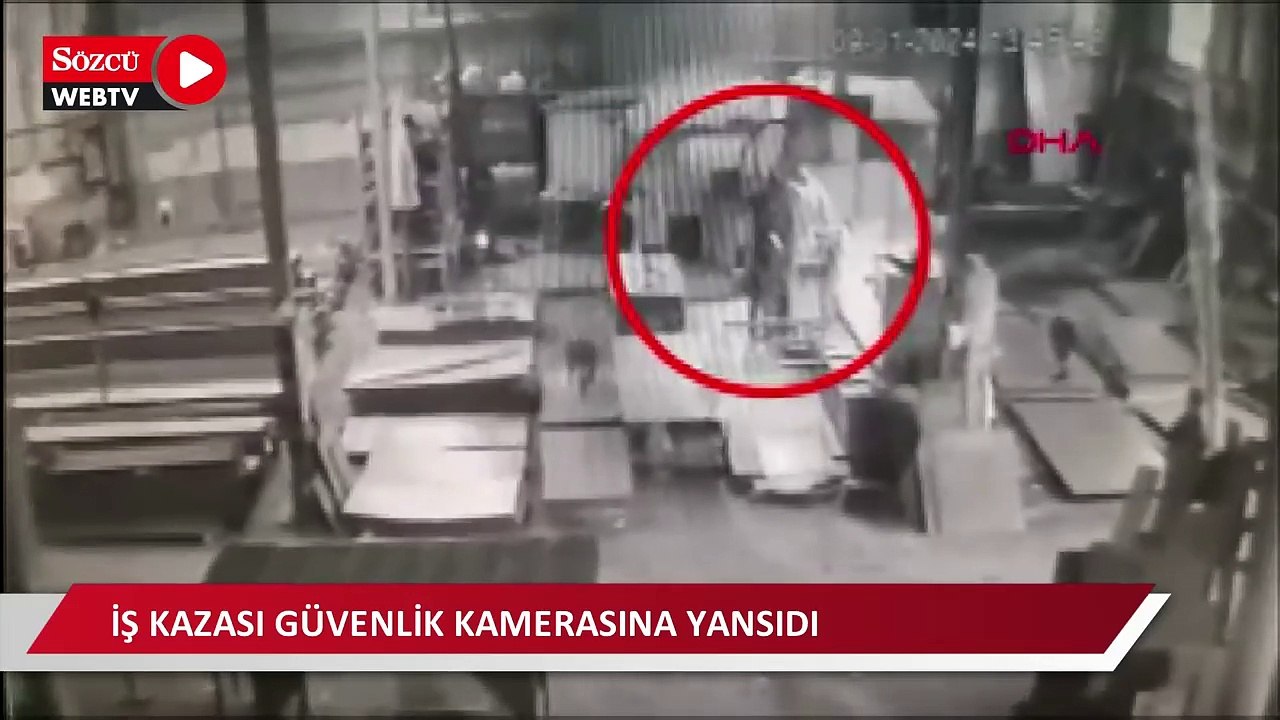 Büyükçekmece'de 14 yaşındaki çocuğun hayatını kaybettiği iş kazası güvenlik kamerasına yansıdı