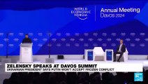 Zelensky says 'predator' Putin won't accept frozen conflict