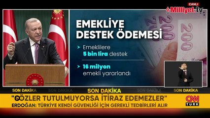 Erdoğan: SKK ve Bağ-Kur emeklilerinin zam oranı yüzde 42.6'ya yükseldi