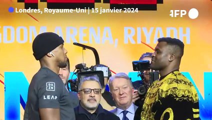 Boxe: face-à-face entre Ngannou et Joshua avant un combat le 8 mars en Arabie saoudite