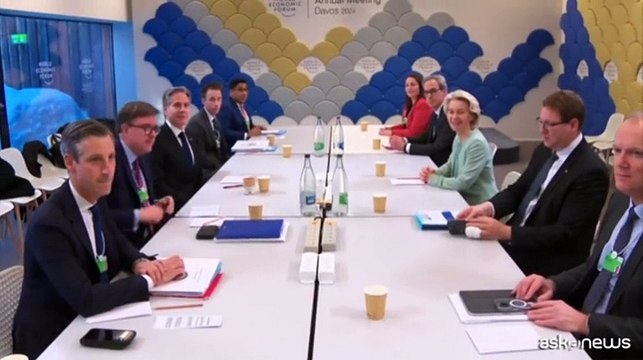 A Davos l'incontro tra il Segretario di Stato Usa e Ursula von der Leyen