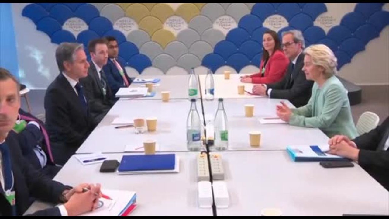 A Davos l'incontro tra il Segretario di Stato Usa e Ursula von der Leyen