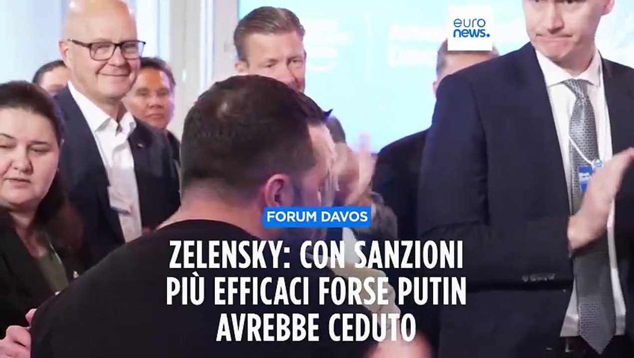 Davos, Zelensky contro la cautela degli alleati: "Si è perso tempo ritardando molte sanzioni"