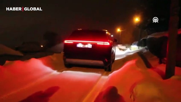 Türkiye'nin yerli otomobili Togg, karlı arazide test edildi