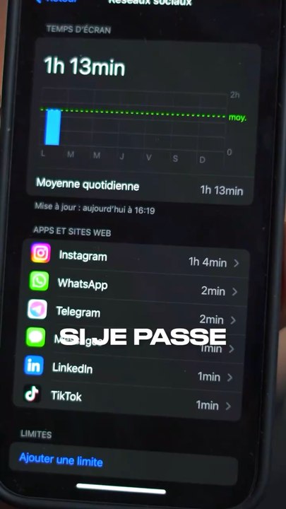 Tu passes combien d’heures sur ton tel ?